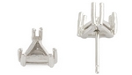14W 4mm 6 Claw Triangle Earring