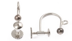 18W Screw Back Earring With 4mm Ball & Ring